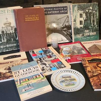 10 Books And 3 Souvenir Pieces From St. Louis, Missouri