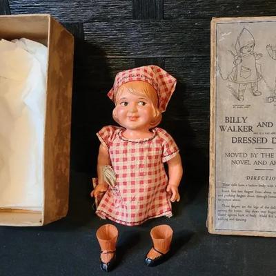 RARE Betty Walker "Finger" Doll With box, 1920s
