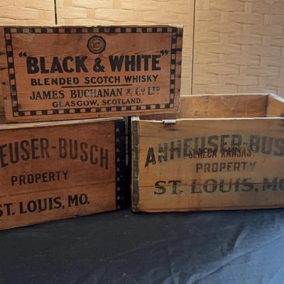 Antique Wooden Crates Lot 2