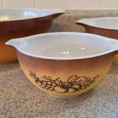 SET OF 3 Vintage PRYEX Old Orchard Pattern