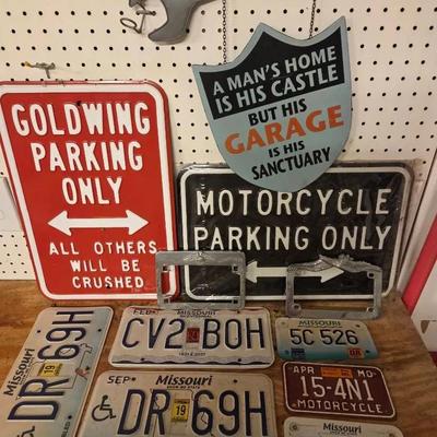 Metal Signs, Licensed Plates, Plate Frames