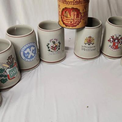 Assortment Of German Beer Mugs