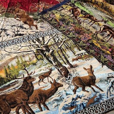 Three Large Vintage Tapestries 