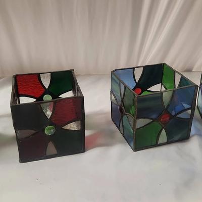 Stained Glass Candle Holders