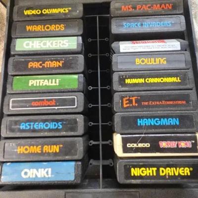 Vintage Atari 2600 Video Game Cartridges E.T, Pac-Man, Earlobes, Astrid And A Ton More