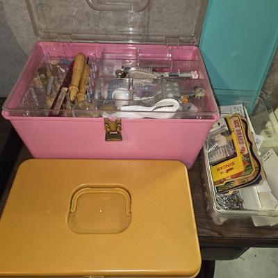 Pink Sewing Box & Extras