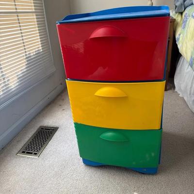 Colorful Drawers With Crafting Materials