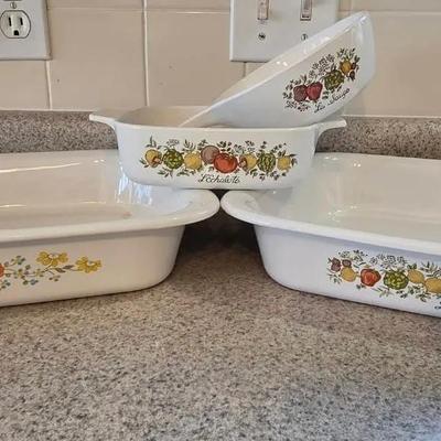 Set Of 2 Vintage Corning Ware Lasagna Dishes And 2 Other Dishes