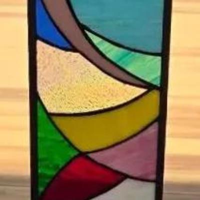 Stained Glass Panel Abstract Pattern 6"x46"