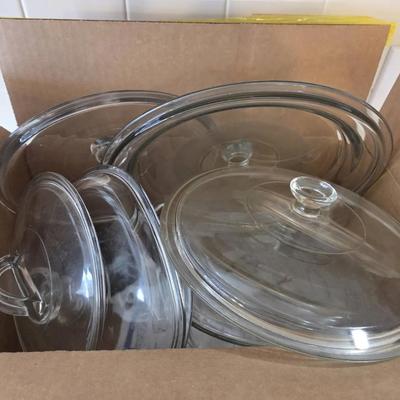 Mystery Lot Assortment Of CorningWare, PYREX And Other Glass Lids Round And Square