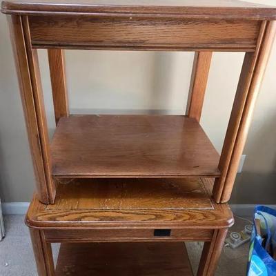Pair Of Wood Side Tables