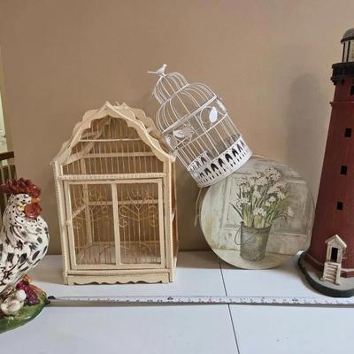 Decor Wood Light Hiuse, Hay Box, Bird Cage, Ceramic Chicken