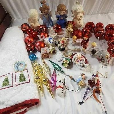 Vintage Holiday Ornaments & Ceramic Angels 