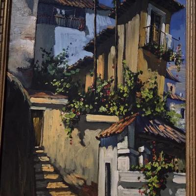 Mexican Village Scene