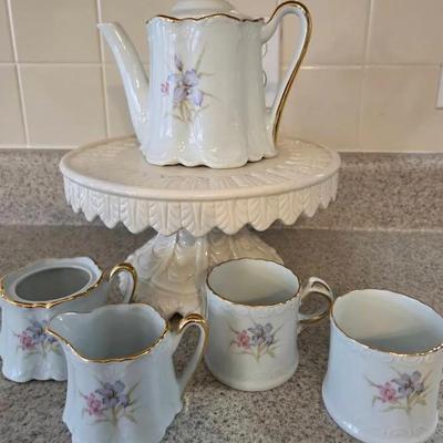 Winrose Collection Tea Set and Kaldun and Bogle Cake Stand