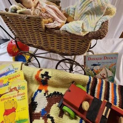 Vintage Baby Carriage, Vintage Babydoll, Golden Books