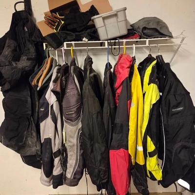 Motorcycle Riding Gear Pants, Jackets, Hi-Viz, Gloves, Tourmaster, FMC Leather Chaps,  Rain Gear