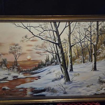 Winter Landscape Oil on Canvas 
