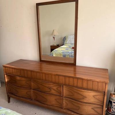 *Mid-Century Mirror Dresser