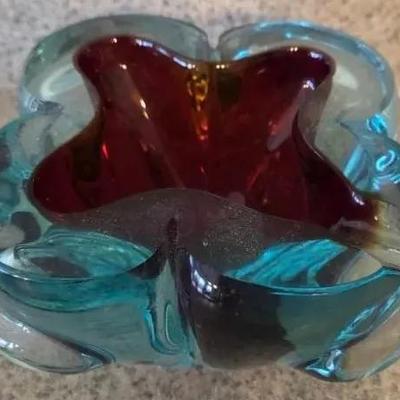 Murano Style Glass Bowl Or Ashtray