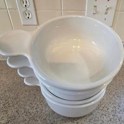 Set Of 4 CorningWare Grab-It White Bowl Set 15 Oz.