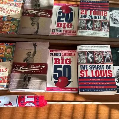 St. Louis Cardinals Books And Flag 