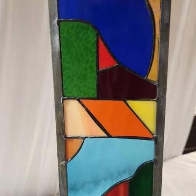 Stained Glass Geometrical Yard Art Display 