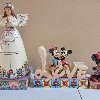 Jim Shore Disney Traditions Mickey and Minnie Mouse "Love" Figurine, Diva Minnie, Angel Of Healing