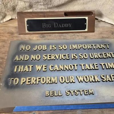 Big Daddy Name Plate & Bell System Sign