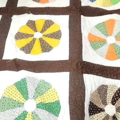 Brown Handstitched Quilt 