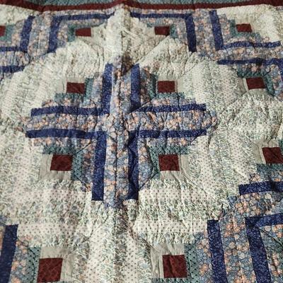 Two Twin Size Quilts, Machine Sewn