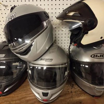 Motorcycle Helmets Size XL Nolan, AGV, HJC Some With Comms And Helmet Bags
