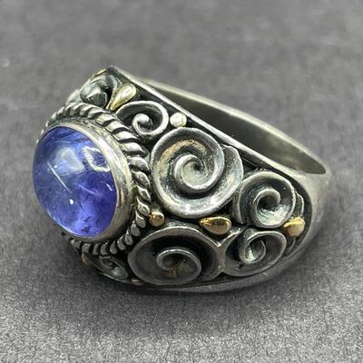 ID Tanzanite Ring With 18K Accents