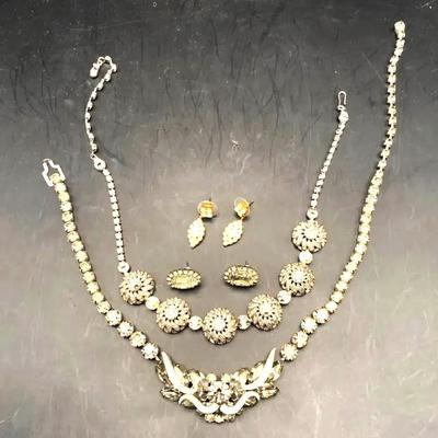 Vintage Weiss Necklace And Other Costume Jewelry 