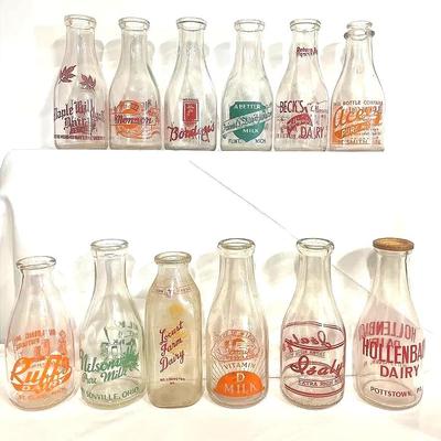 Vintage Milk Bottles, Beck's, Maple Hill, Monson, Ruff's, Locust, Nelsonville, SEE MORE