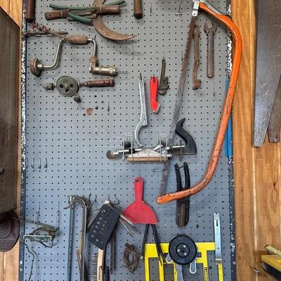 Collection Of Misc Tools And 2 Peg Boards
