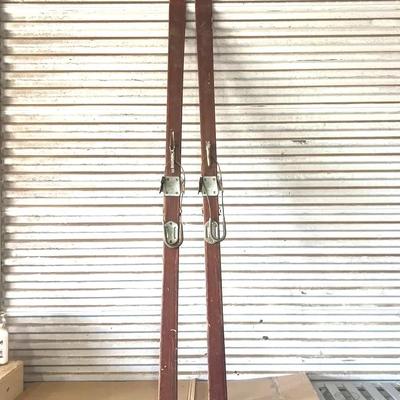 Vintage Pair Of Snow Skis 