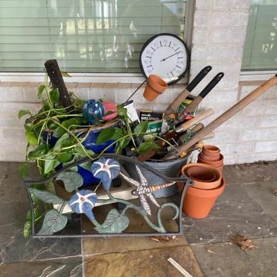 Gardening Tools, Pothos Ivy,  And Other Gardening Items