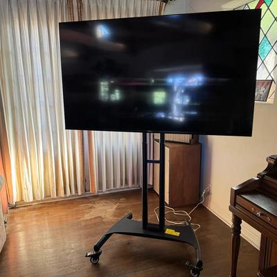 Sony 65" BRAVIA XR X90J 4K Smart TV | Tested & Working | Rolling Stand