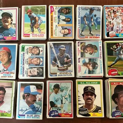 Early 1980’s Topps Baseball Cards - Bench, Palmer, Rose, Carew, Baylor (K55)