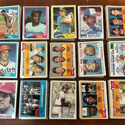 Early 1980’s Topps Baseball Cards - Ryan, Rose, Baker, Howe (K54)