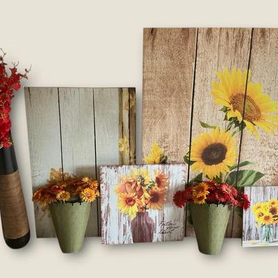 Home Wall Decor - Large Sunflower Print Canvas & More 