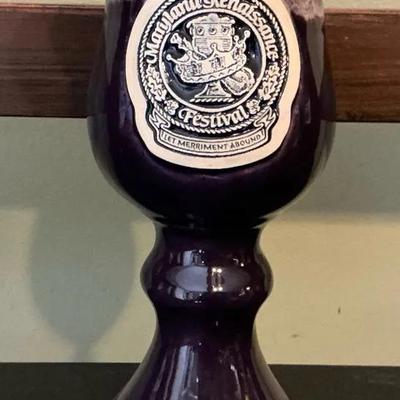 Maryland Renaissance Festival 2007 Purple Drip Glaze Goblet