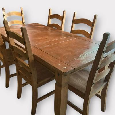 Pier 1 Dining Table & Six Chairs 
