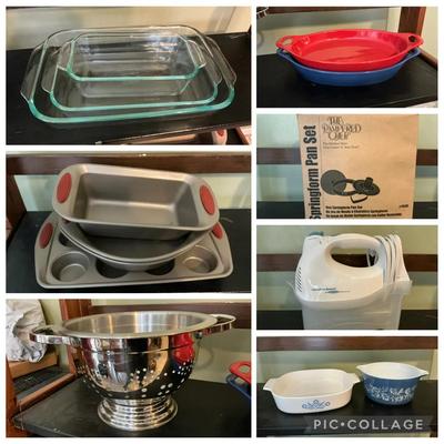 Kitchen Goods incl. Pyrex, Pampered Chef, Hamilton Beach, & More