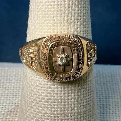 14k Gold East Caroline University 1996 Class Ring