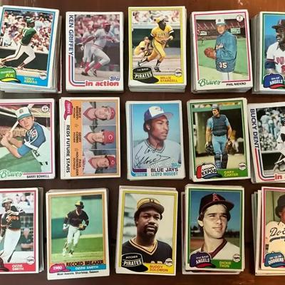 Early 1980’s Topps Baseball Cards - Griffey Sr, Baylor, Niekro, Smith (K57)