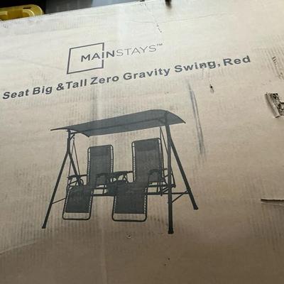 Mainstays 2 Seat Big And Tallzero Gravity Swing In Red