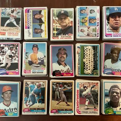 Early 1980’s Topps Baseball Cards - Rose, Bench, Gossage, Murray (K56)