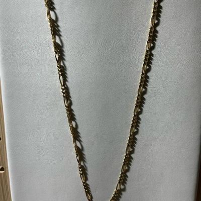 14kt. Yellow Gold Figaro Necklace 18” (9.2g) 
